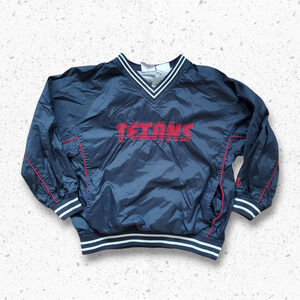 Vintage Early Y2K Houston Texans NFL Pullover Windbreaker Jacket Youth Small 6–7